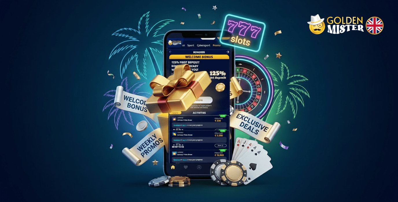There are bonuses and promotions in the Golden Mister UK app