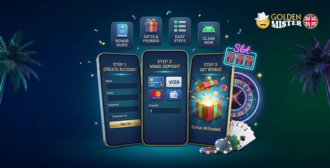 It's easy to get a bonus at Golden Mister UK Casino