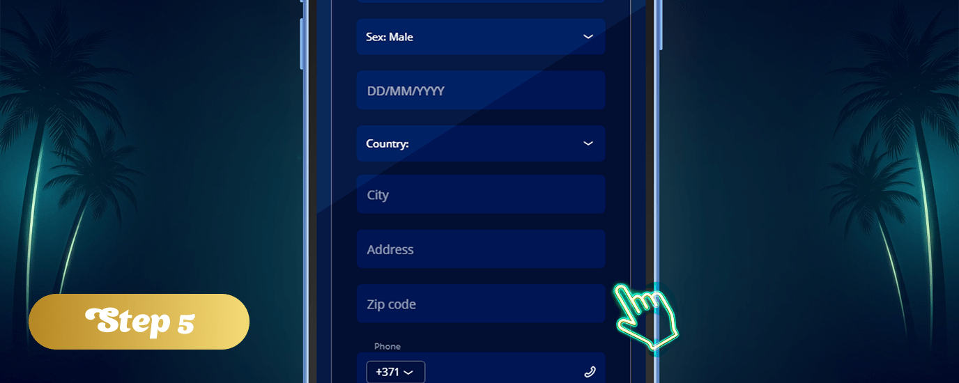 To register in Golden Mister UK, enter the requested information