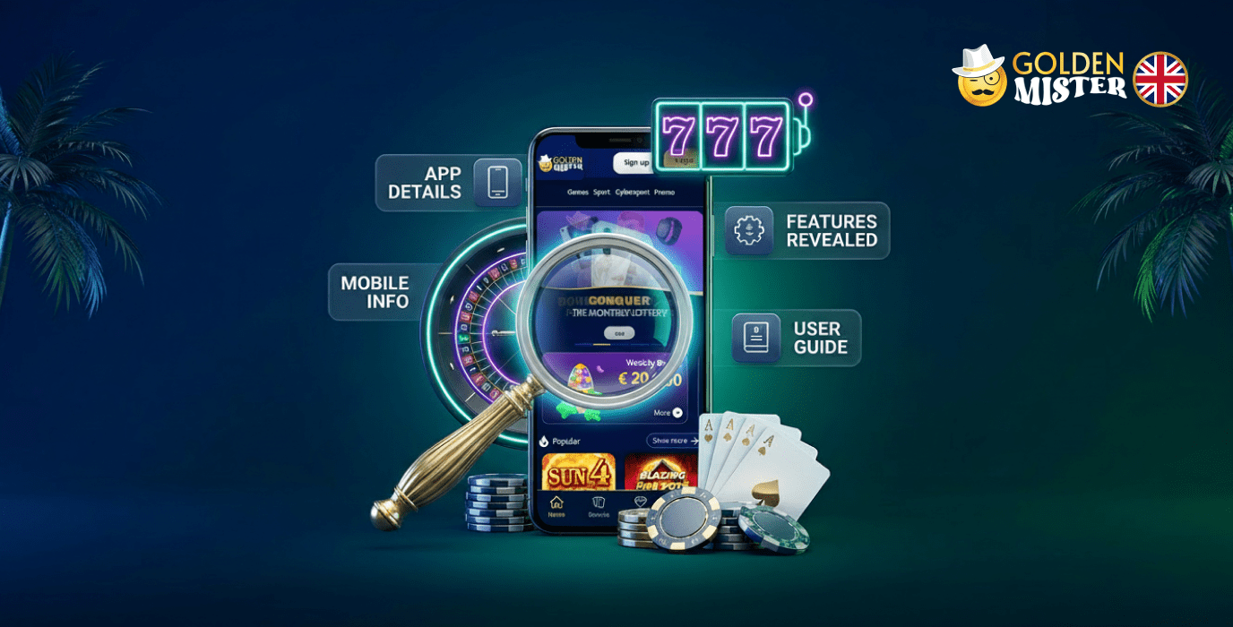 The Golden Mister UK app has detailed information