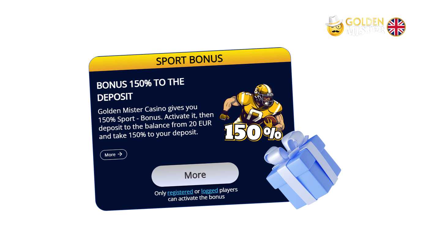 Golden Mister UK Casino offers great rewards for sports betting